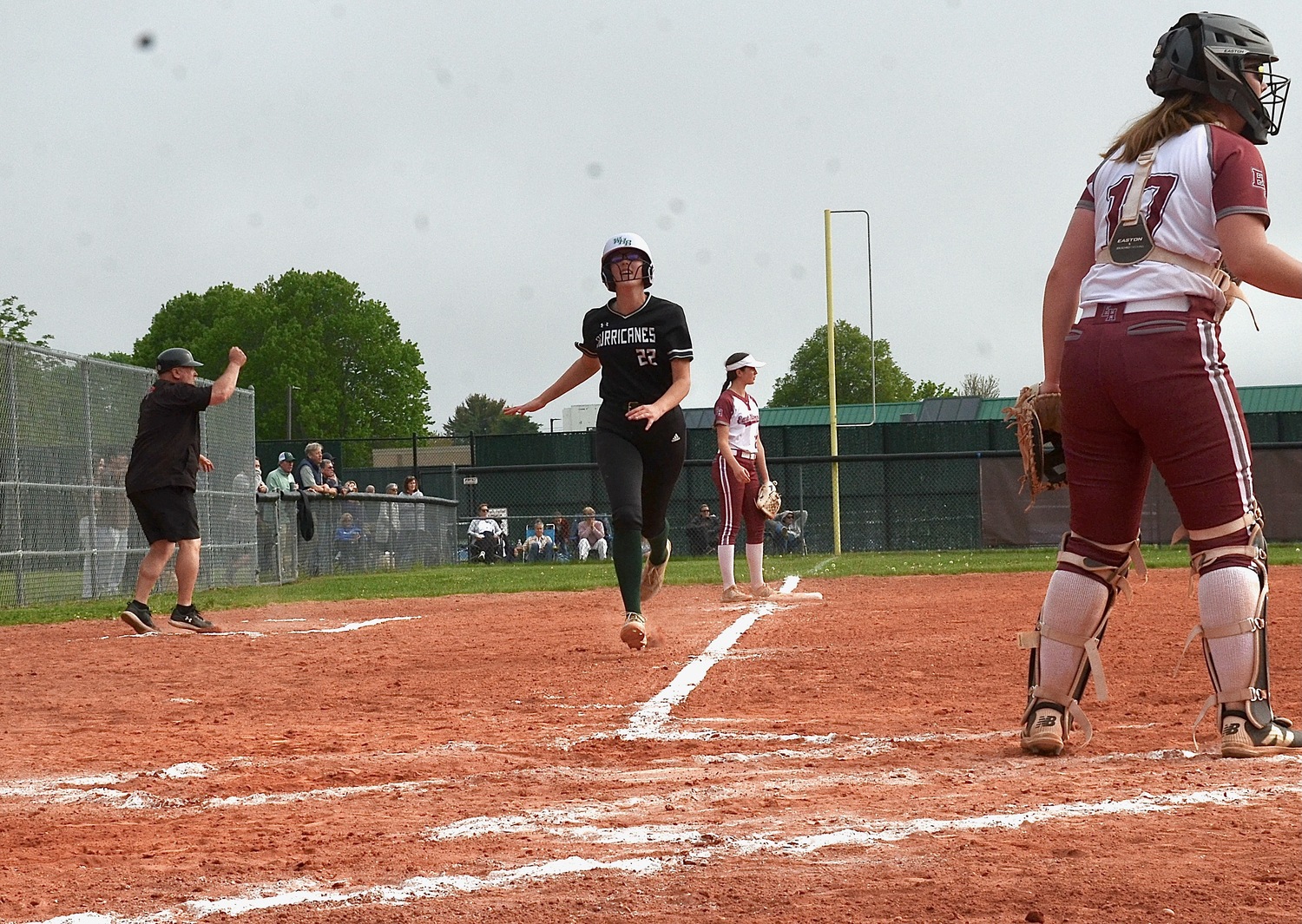 Sophomore pitcher McKenna Gevinsk heads home. KYRIL BROMLEY