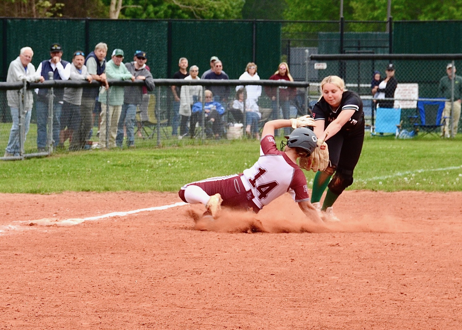 Sophomore third baseman Michaela Hertwig makes a play. KYRIL BROMLEY