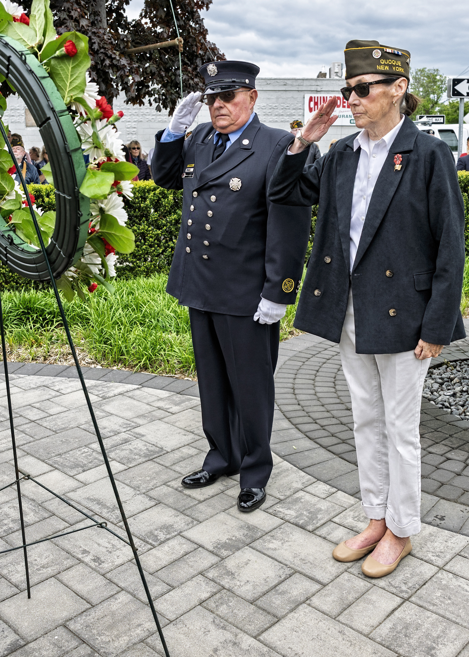 The East Quogue Fire Department Memorial Day service on Sunday afternoon.  COURTESY WESTHAMPTON BEACH FIRE DEPARTMENT