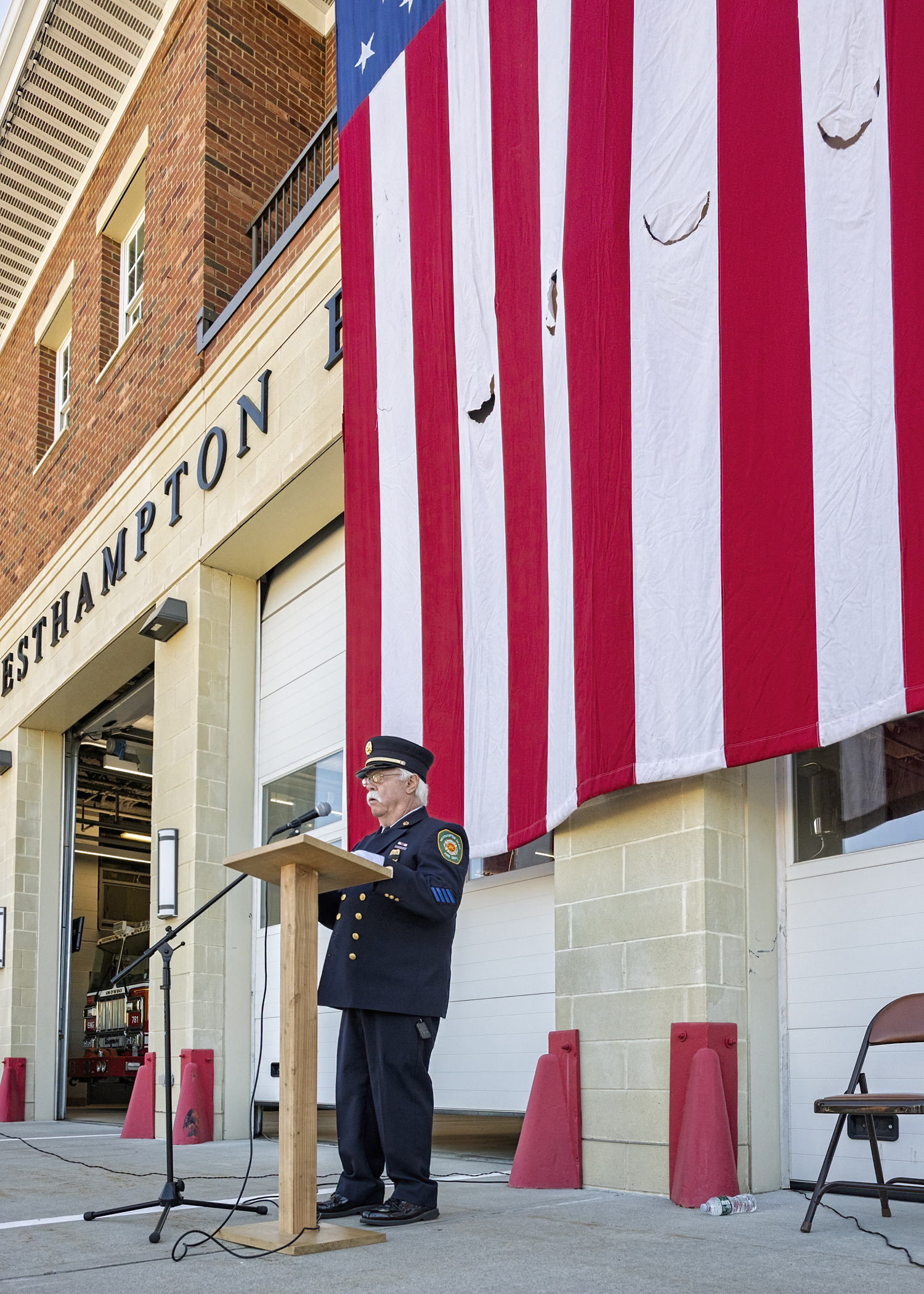 The Westhampton Beach Fire Department Memorial Day service on Monday.