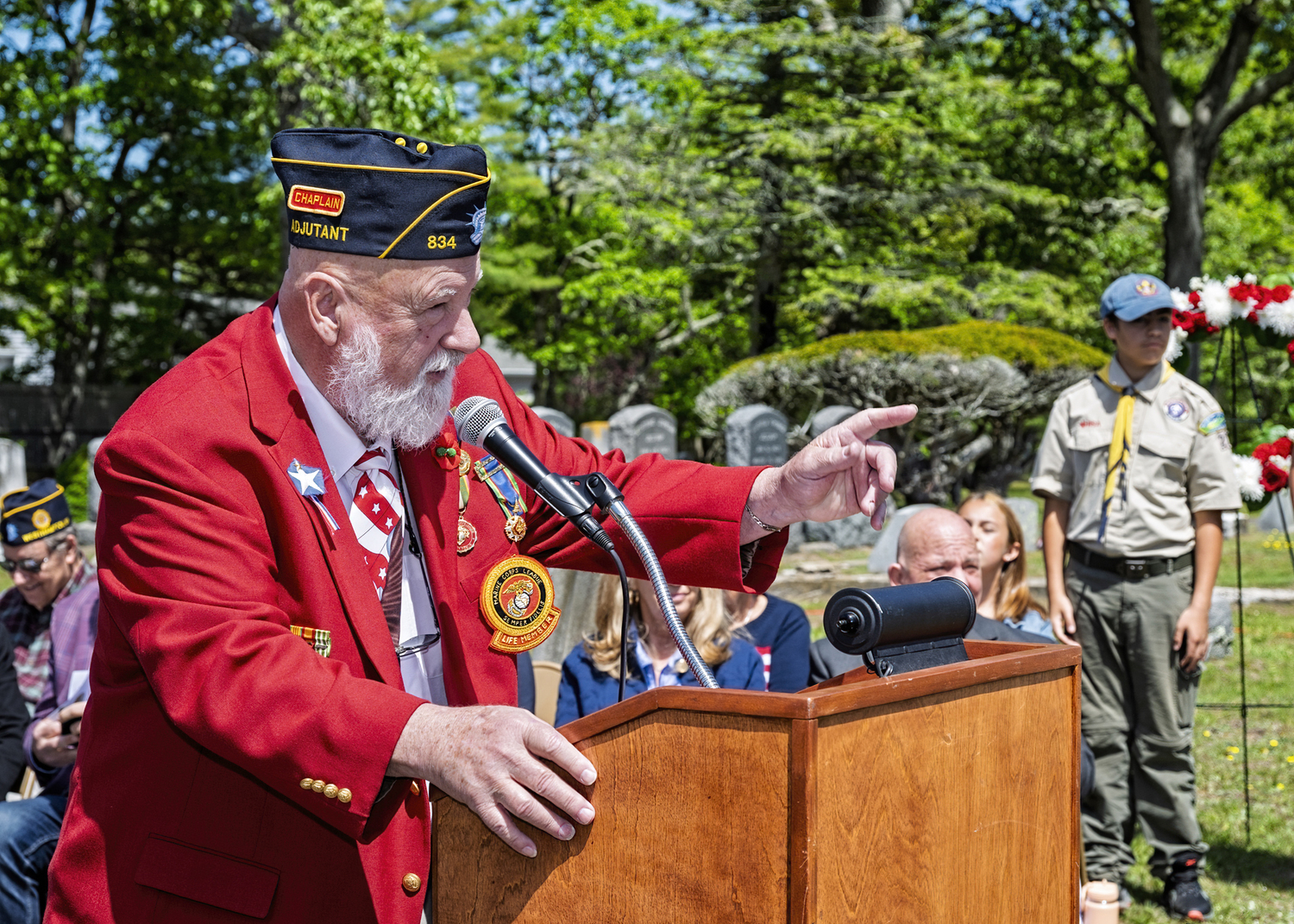 American Legion Post 834 hosted a Memorial Day service at Westhampton Cemetery on Monday.  COURTESY WESTHAMPTON BEACH FIRE DEPARTMENT