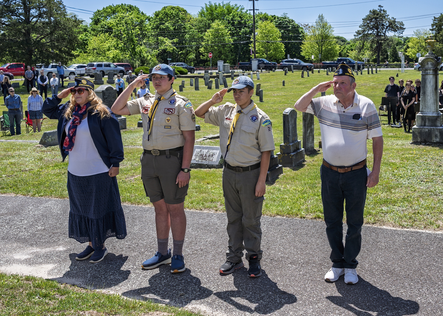 American Legion Post 834 hosted a Memorial Day service at Westhampton Cemetery on Monday.  COURTESY WESTHAMPTON BEACH FIRE DEPARTMENT