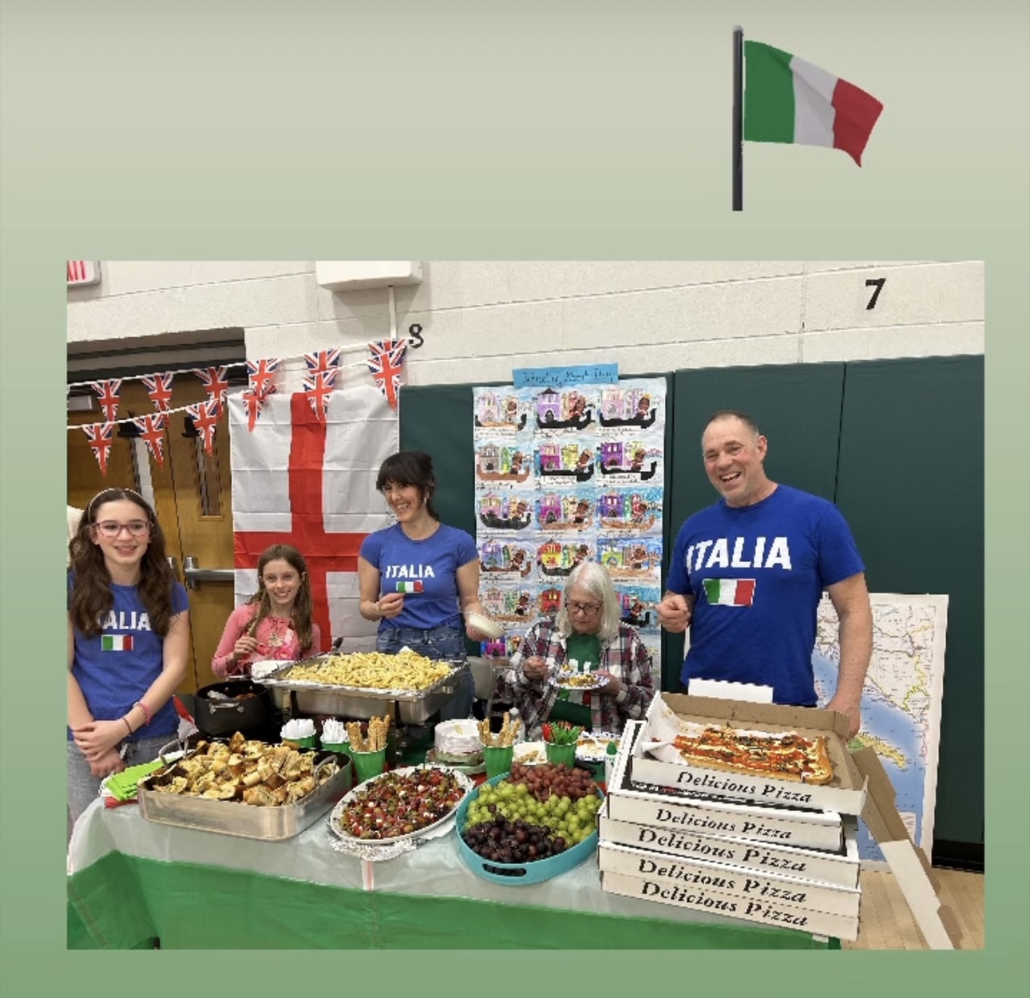 The DeMartis family attended the World's Fair at Springs School, representing Italy. MONIQUE SULLIVAN