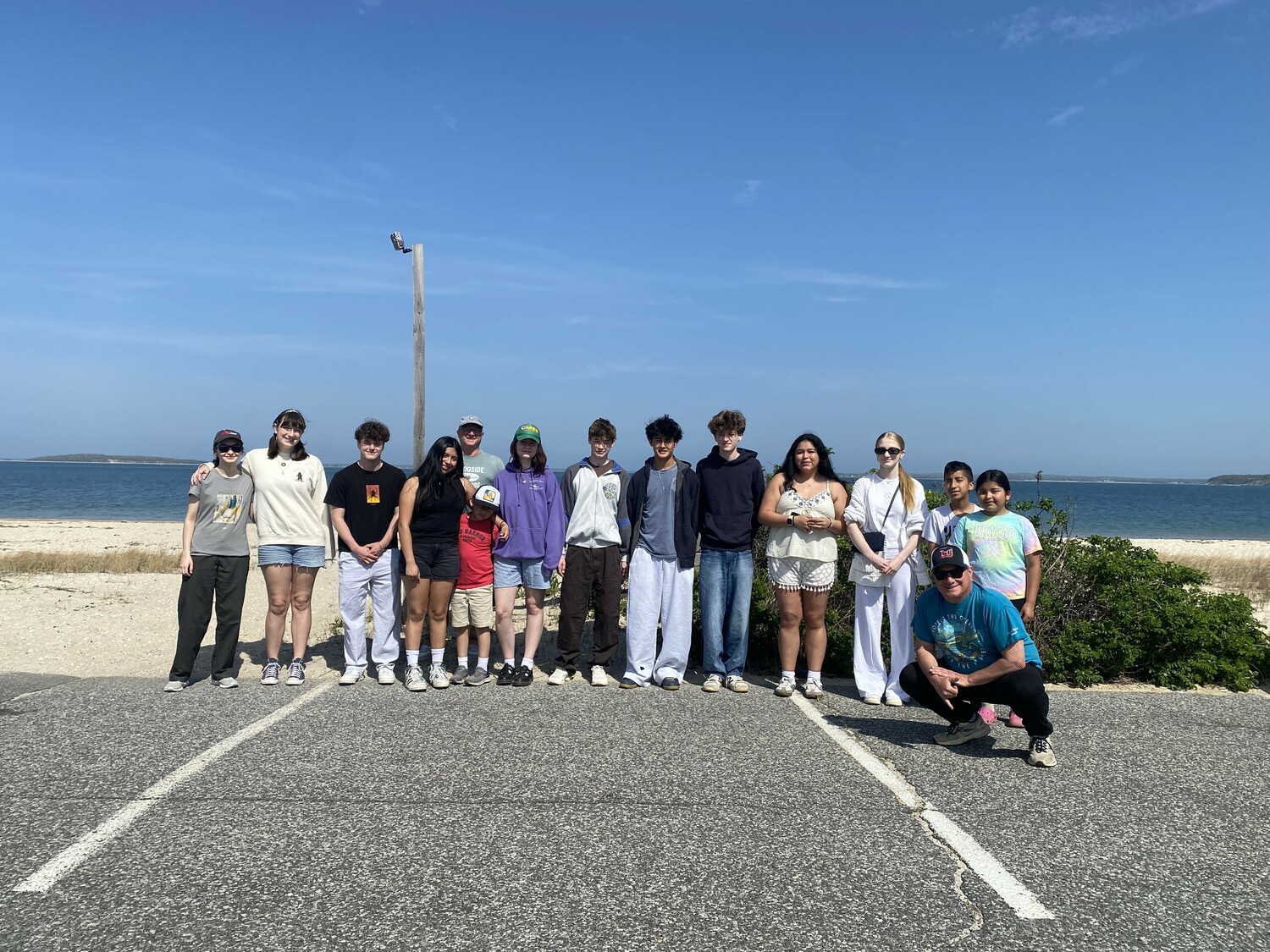 Members of Pierson High School's Environmental Club spent Saturday, May 3, cleaning up Long Beach. The students' effort helps prevent trash from washing into the ocean — a crucial effort in preserving marine ecosystems. COURTESY SAG HARBOR SCHOOL DISTRICT