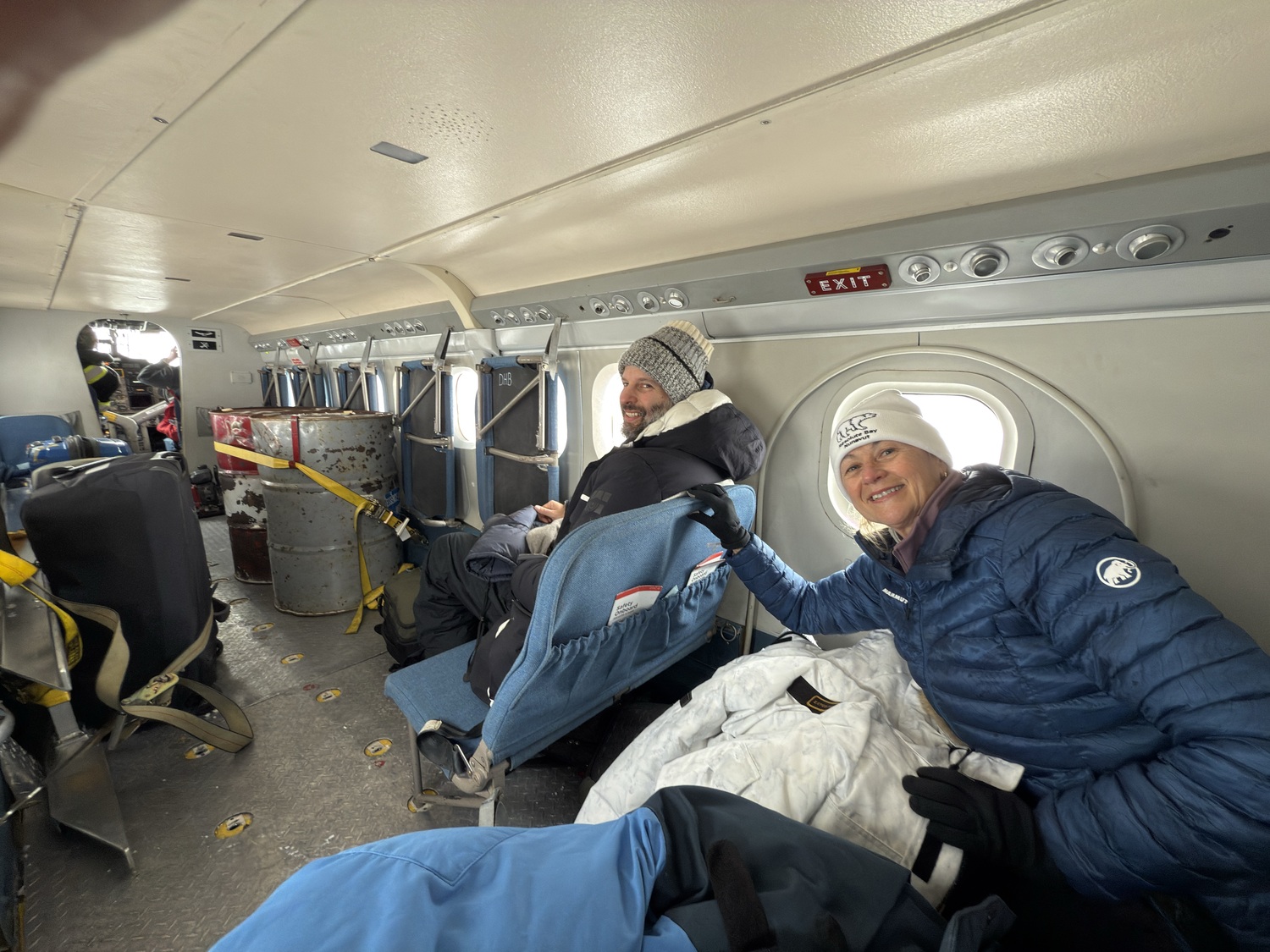 On the plane. COURTESY MARIANNE BARNETT