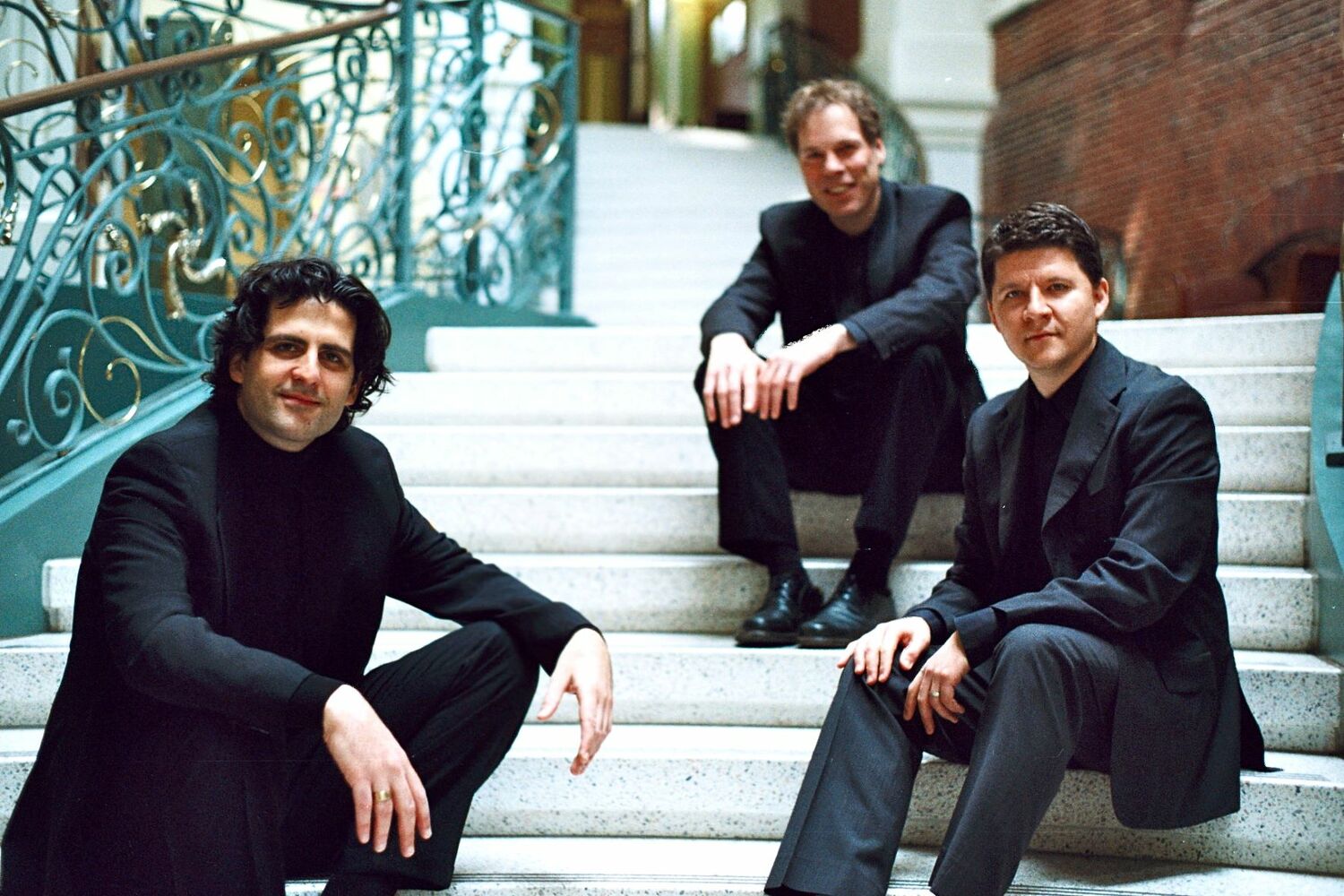 The Goldstein-Peled-Fiterstein Trio, cellist Amit Peled, pianist Alon Goldstein and clarinetist Alex Fiterstein, open Quogue Chamber Music's 2025 season with a concert on Saturday, June 14, at Quogue Community Hall. BRITT OLSEN-ECKER