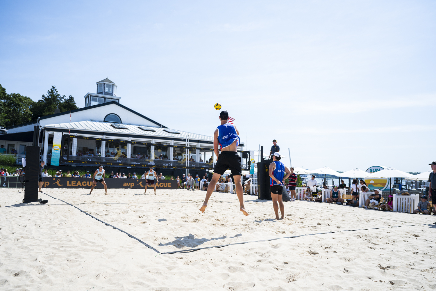 EHP Resort & Marina in East Hampton hosted the AVP beach volleyball league this past Saturday and Sunday.  BRYAN MALLOCH