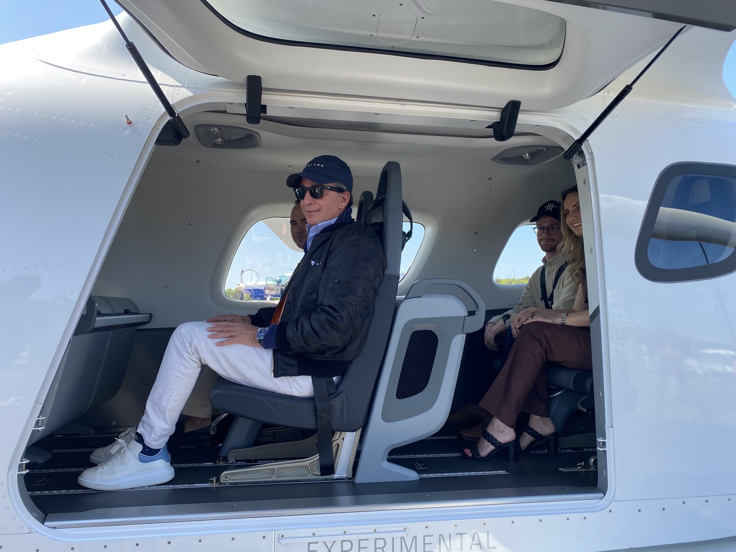 Blade and Beta Technologies took off in the first electric test flight to leave from East Hampton Airport. The aircraft was bound for JFK International Airport. The electric aircraft is essentially inaudible from the ground. JACK MOTZ