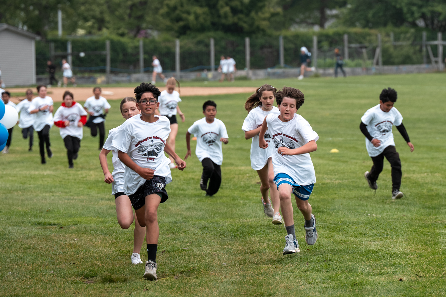 Southampton Intermediate School students participated in a run against hunger at their school. In addition to taking part in the fun run, the students also engaged in a variety of carnival games and bonding activities. They raised a total of $10,000 through pledges. The funds will be donated to a staff member whose son who was diagnosed with leukemia. COURTESY SOUTHAMPTON SCHOOL DISTRICT