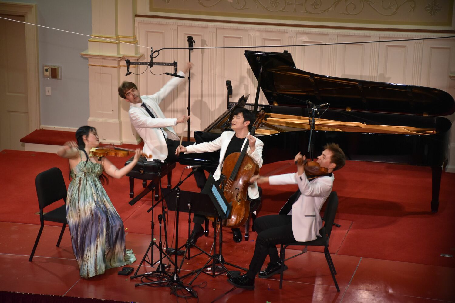 Reinecke Piano Quartet performing during BCMF 2024 at Bridgehampton Presbyterian Church. MICHAEL LAWRENCE