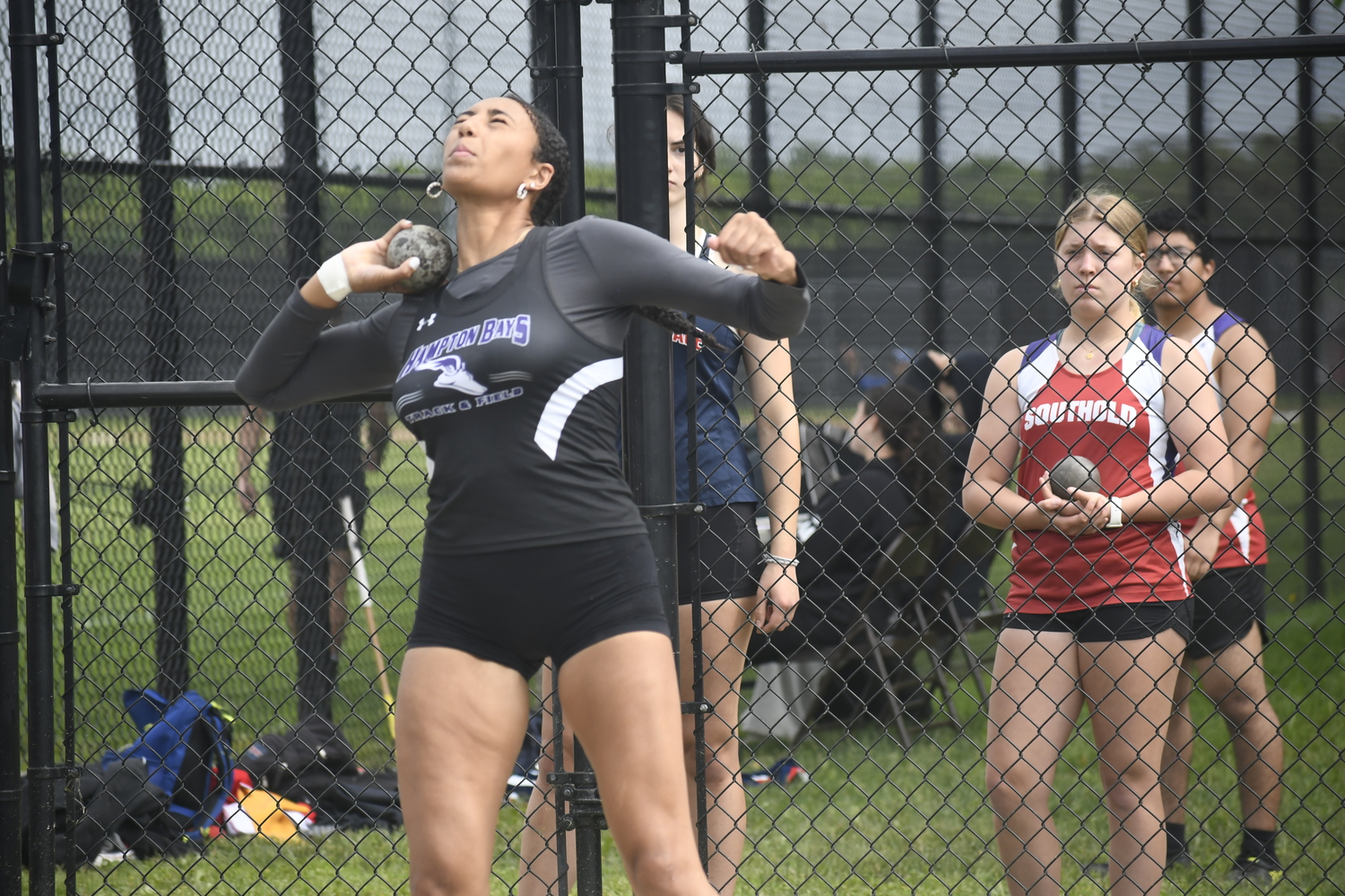 Asha Pensa-Johnson placed second in both the shot put and discus.  DREW BUDD