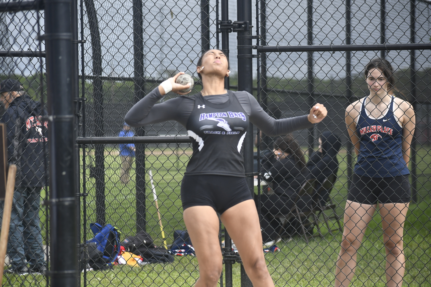 Asha Pensa-Johnson placed second in both the shot put and discus.  DREW BUDD