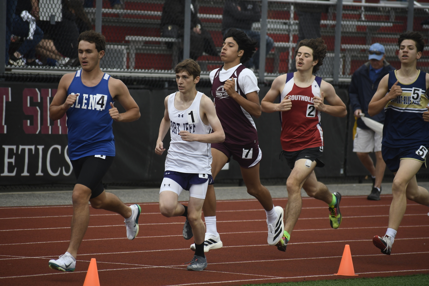 Tristan Angel in the 1,600-meter race.  DREW BUDD