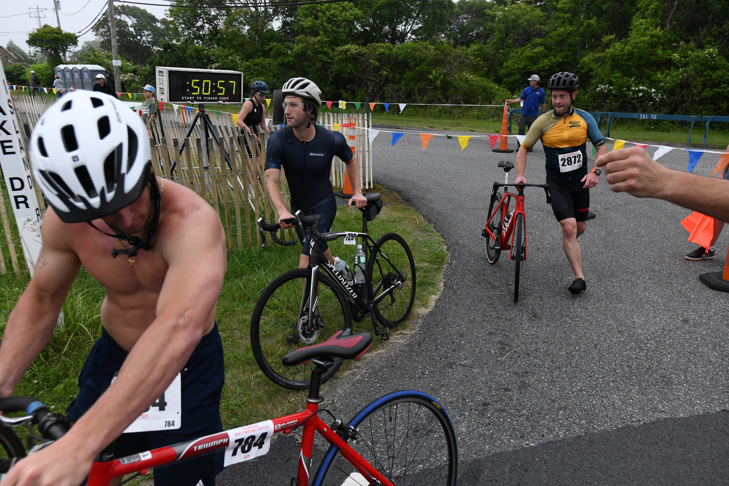 The bike transition area.  DOUG KUNTZ