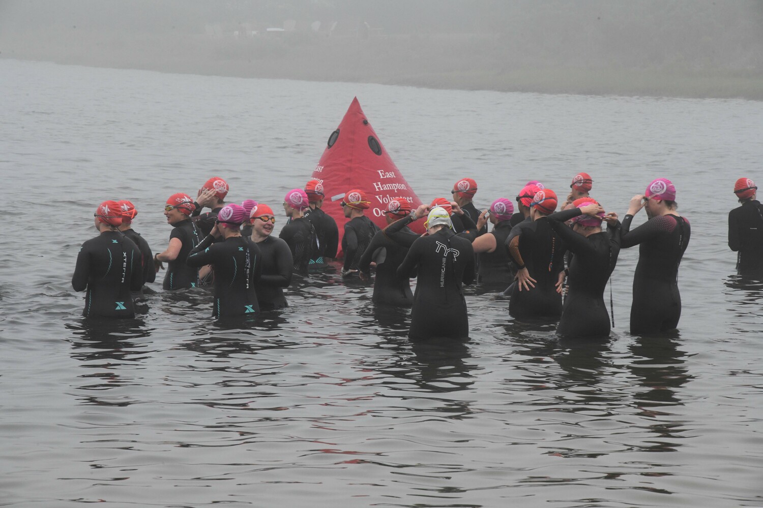 The Robert J. Aaron Mighty Montauk Triathlon was Saturday morning.   DOUG KUNTZ