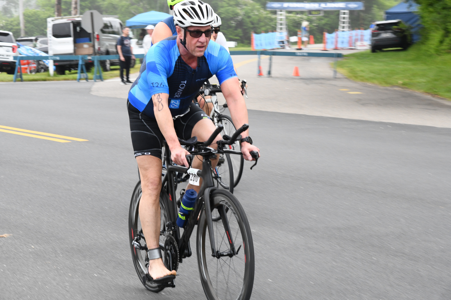The Robert J. Aaron Mighty Montauk Triathlon was Saturday morning.   DOUG KUNTZ