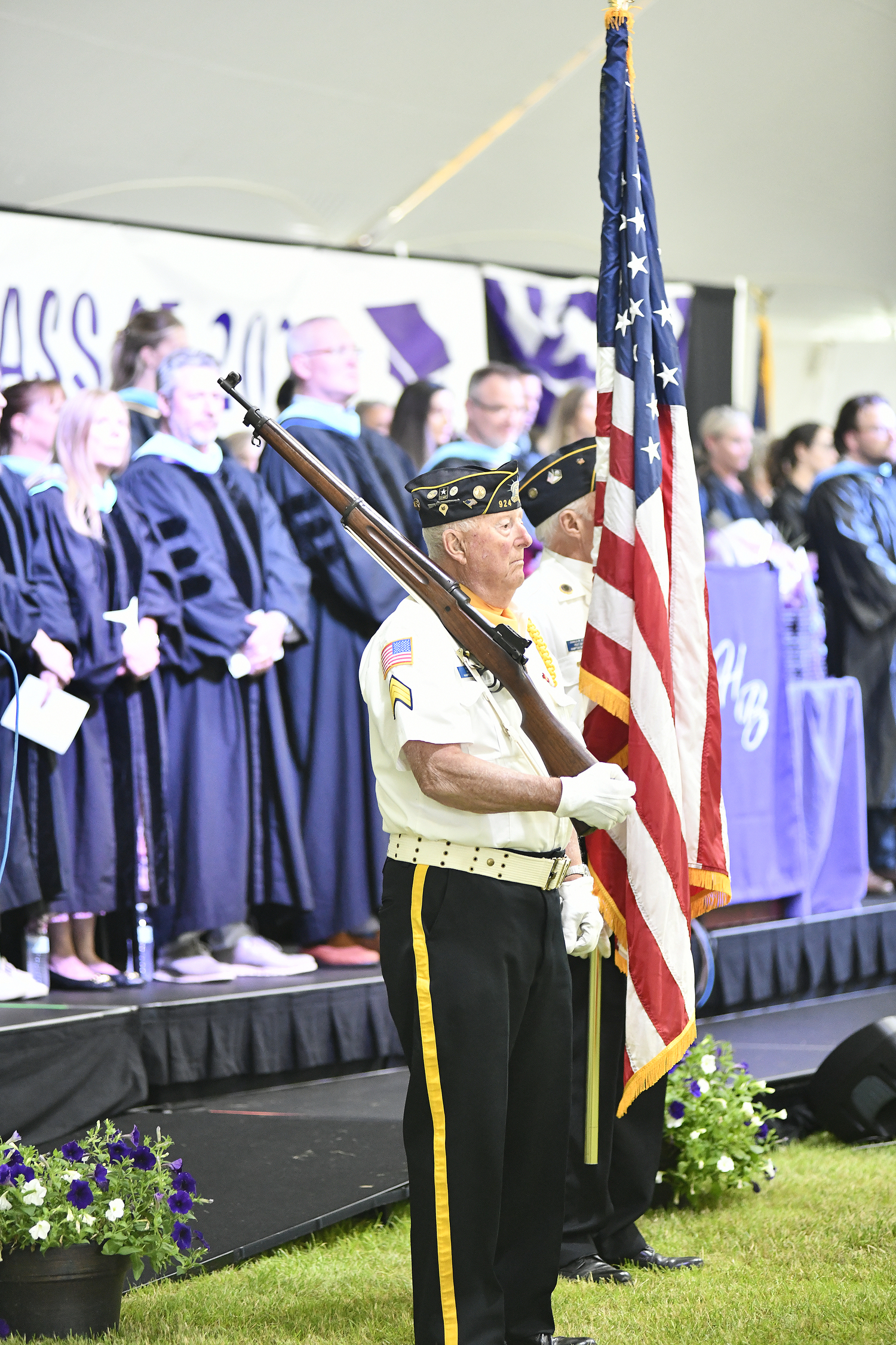 The presentations of the colors by the American Legion Hand Aldrich Post 924.  DANA SHAW