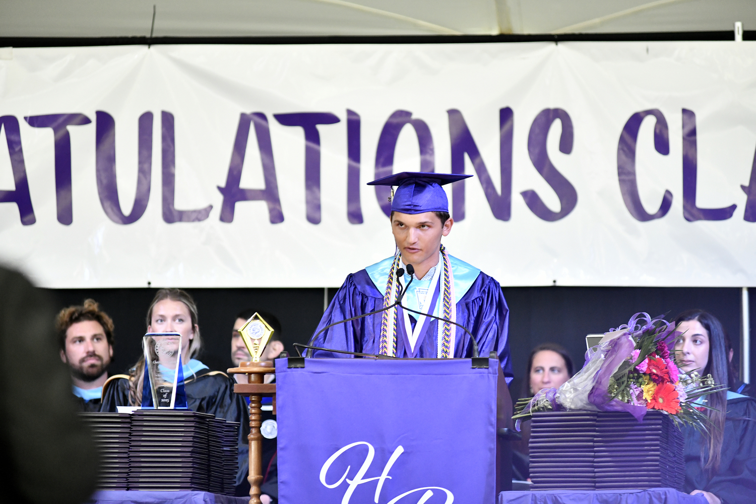 Salutatorian Christopher Clinton.  DANA SHAW