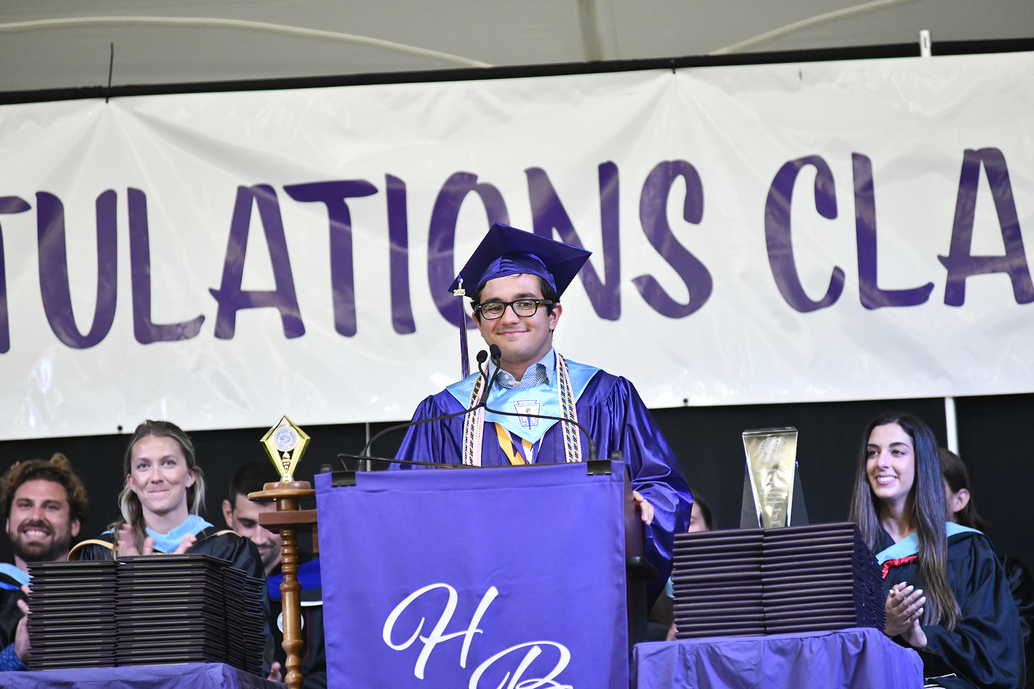 Valedictorian Christopher Roldan.  DANA SHAW