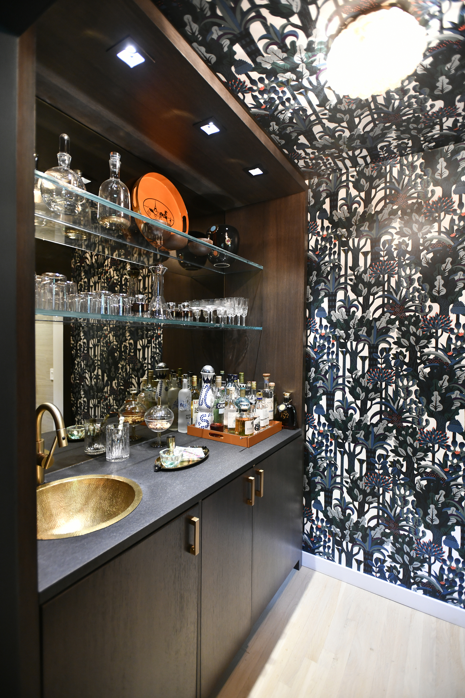 The wet bar area.  DANA SHAW