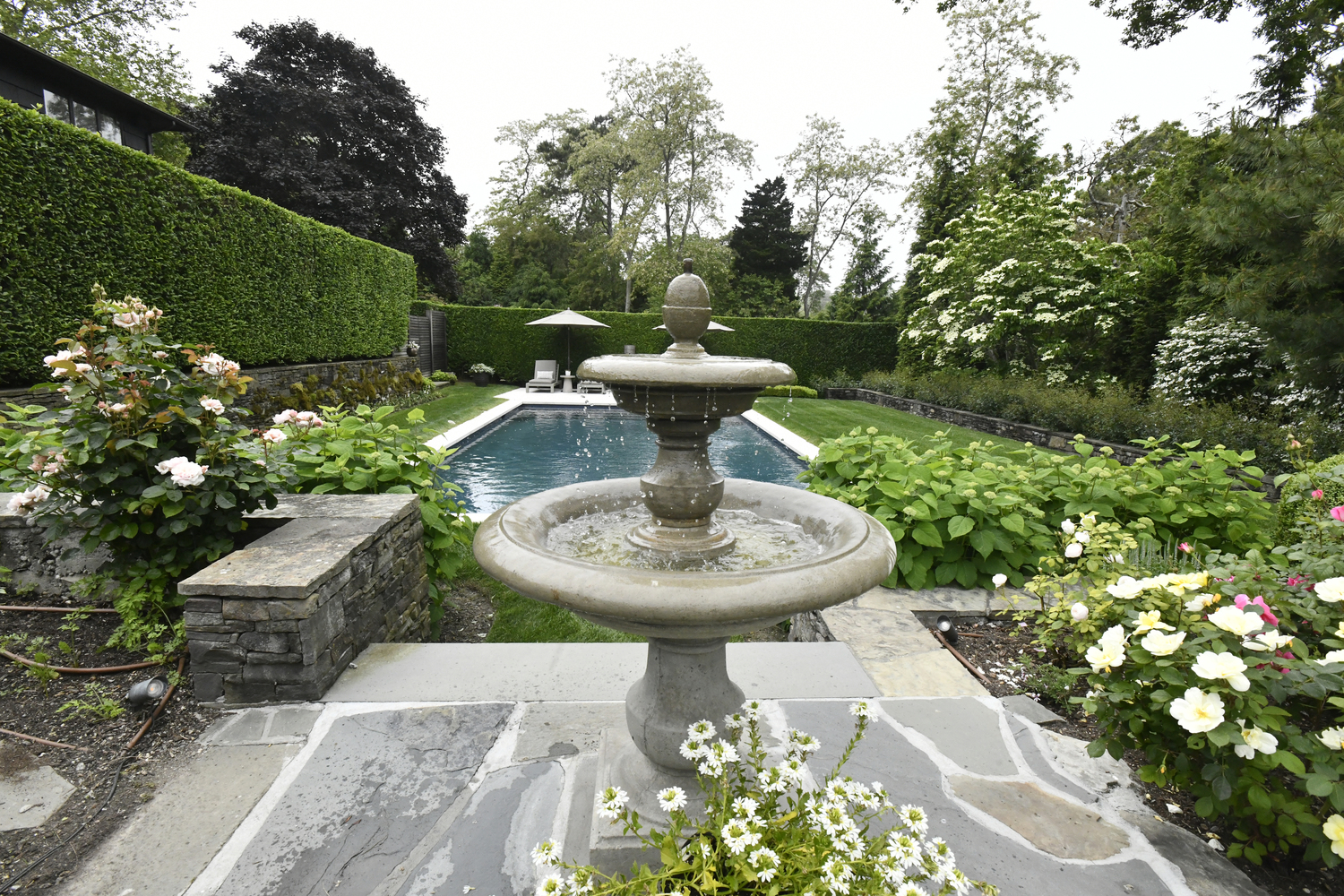 The pool area.  DANA SHAW