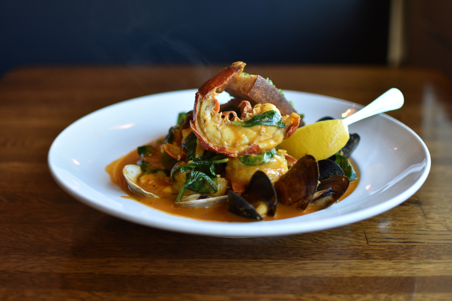 The Bell & Anchor in Sag Harbor is included on the Long Island Seafood Cuisine Trail, for its commitment to sourcing and serving local seafood. COURTESY BELL & ANCHOR