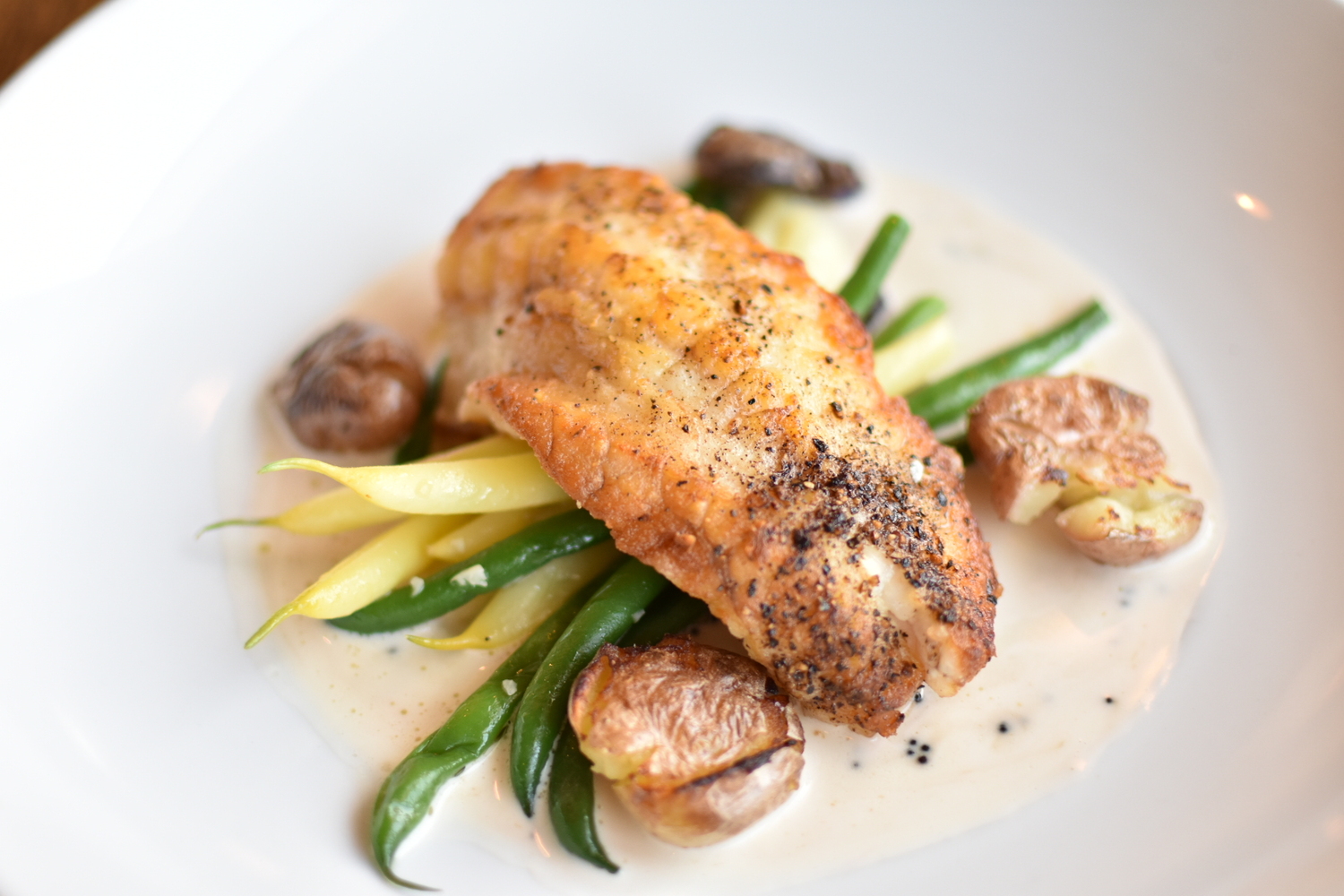 The Bell & Anchor in Sag Harbor is included on the Long Island Seafood Cuisine Trail, for its commitment to sourcing and serving local seafood. COURTESY BELL & ANCHOR