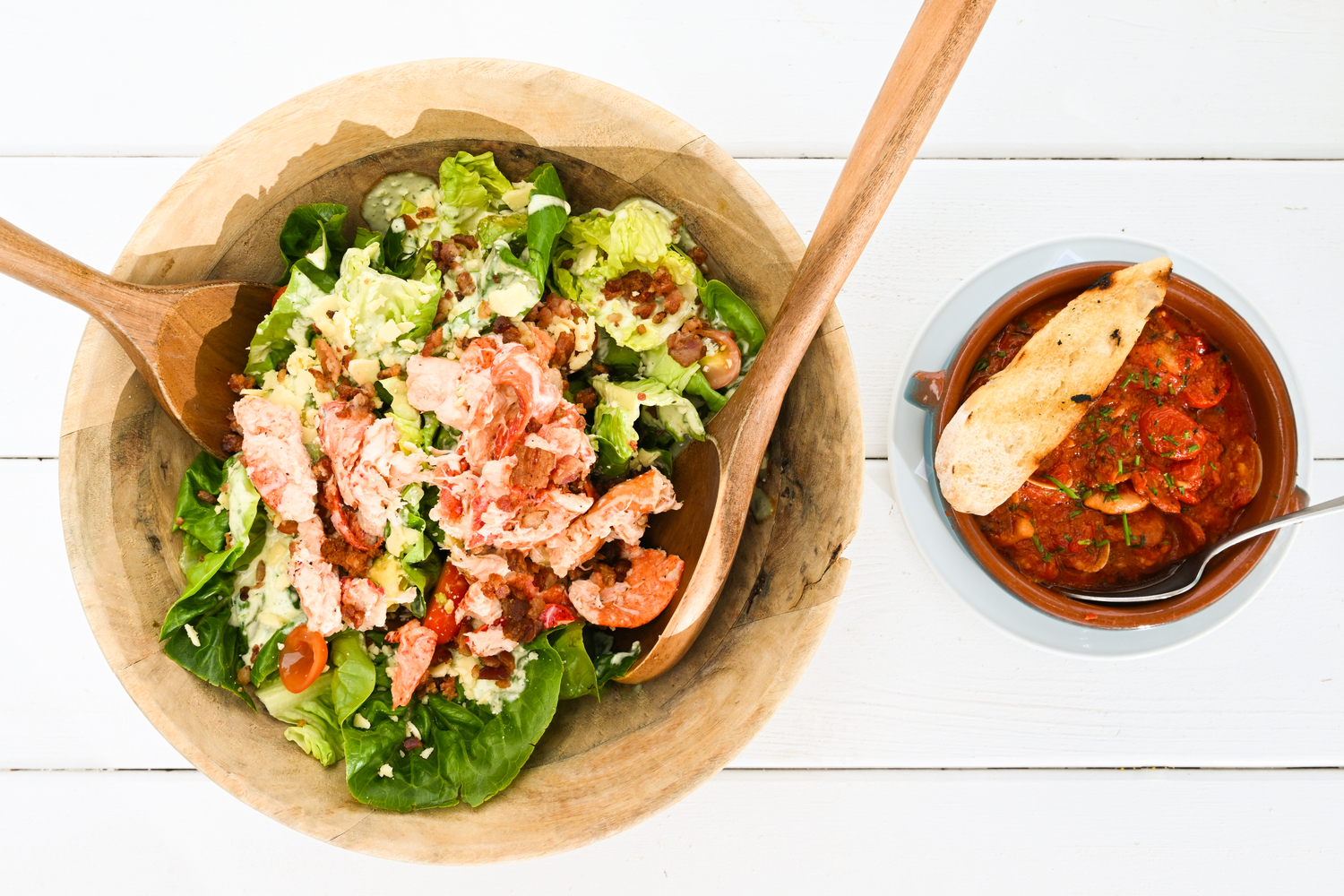 Duryea’s famous lobster cobb salad is available at Duryea’s Orient Point, which just opened for the season. Scott Roth Photography