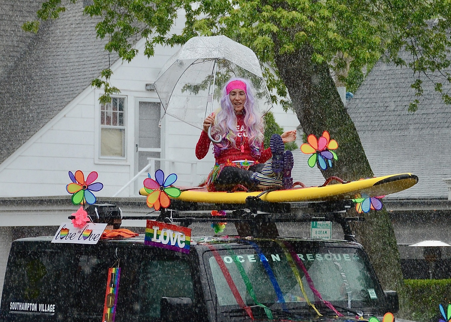 The Hamptons Pride Parade on Saturday afternoon.  KYRIL BROMLEY