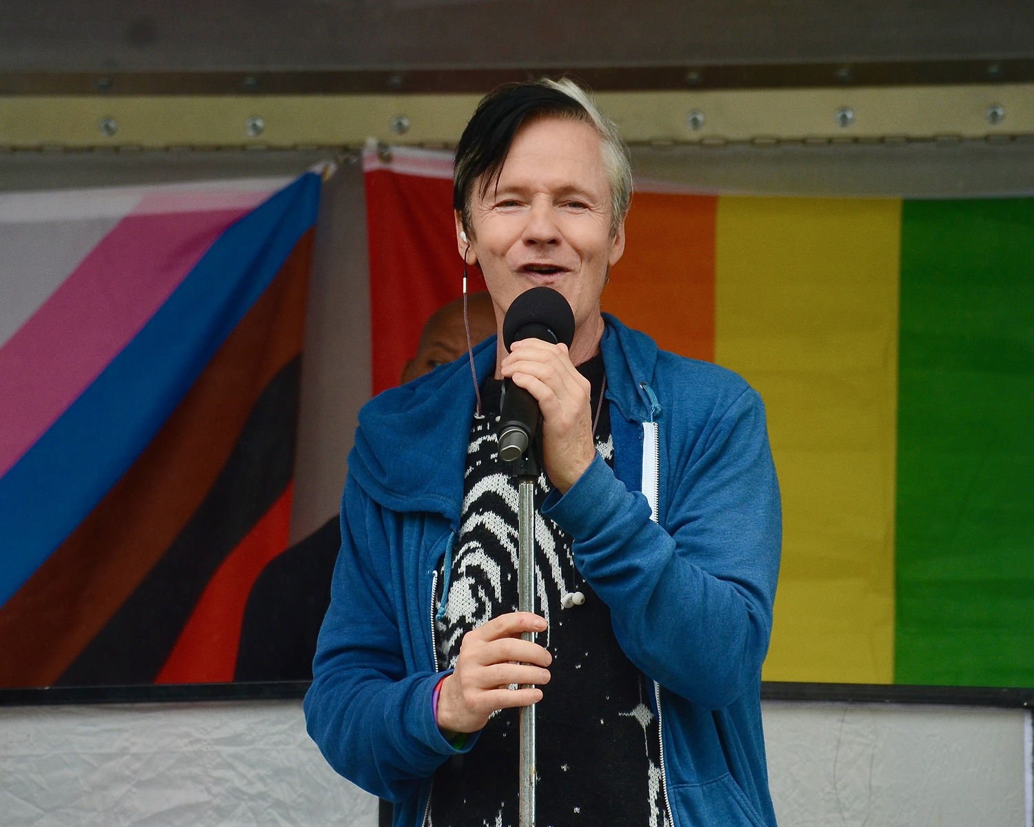 John Cameron Mitchell performs in Herrick Park.  KYRIL BROMLEY