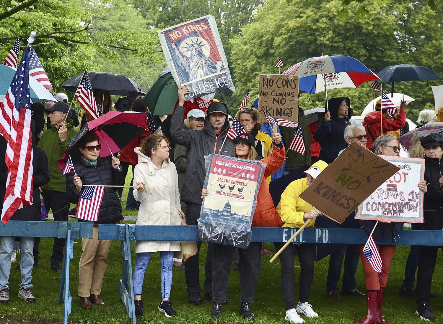 Hundreds lined the street in front of East Hampton Town Hall on Saturday afternoon as part of the 