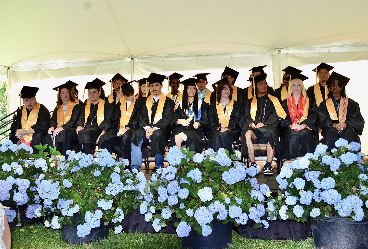 The Bridgehampton High School Class of 2025 celebrated commencement on Sunday.  KYRIL BROMLEY