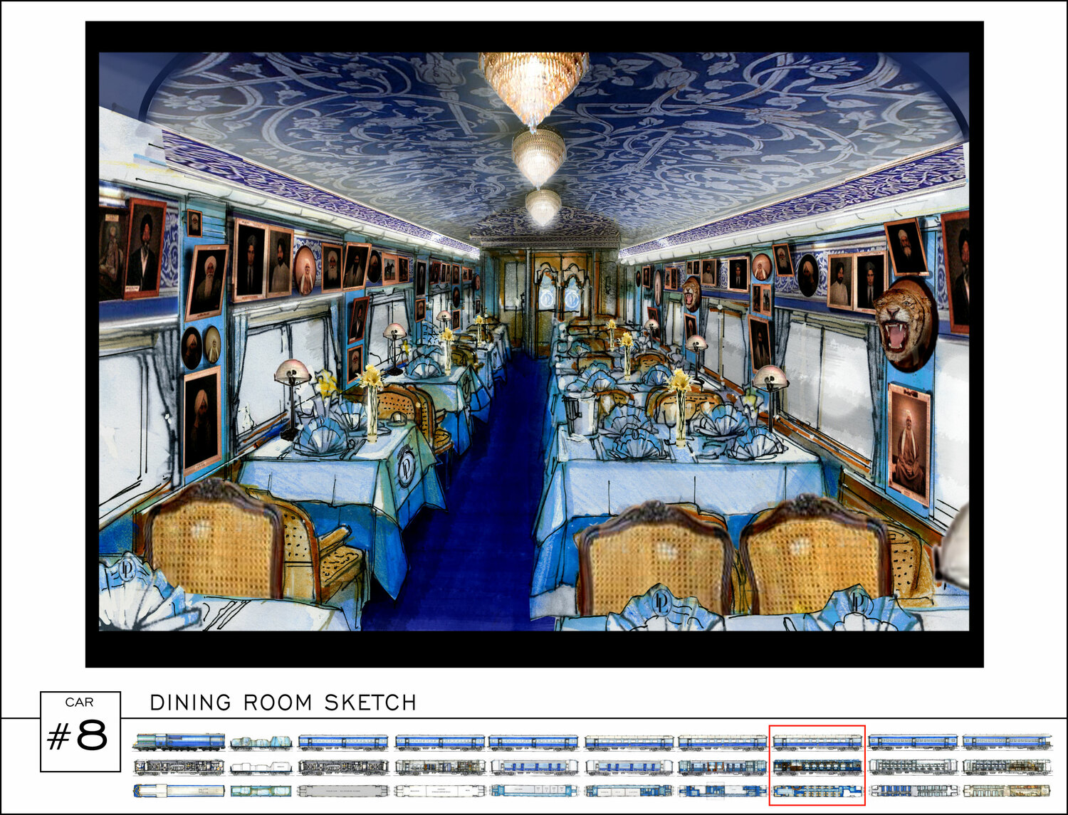 Mark Friedberg dining room sketch on 
