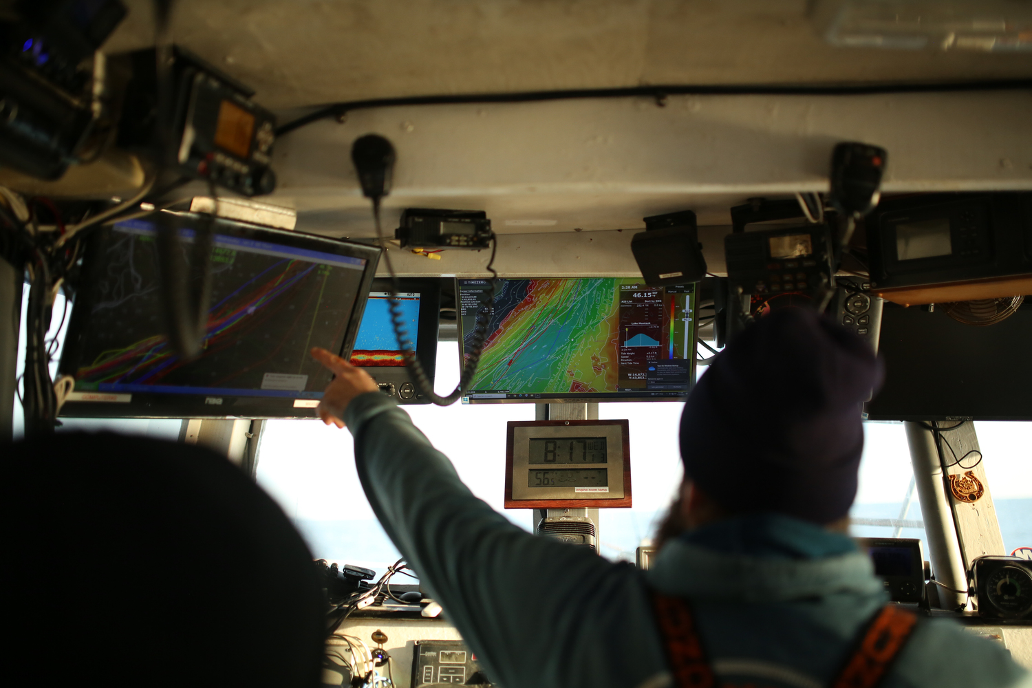 Captain Shaun Jones assesses conditions before fishing. TIM REGAN