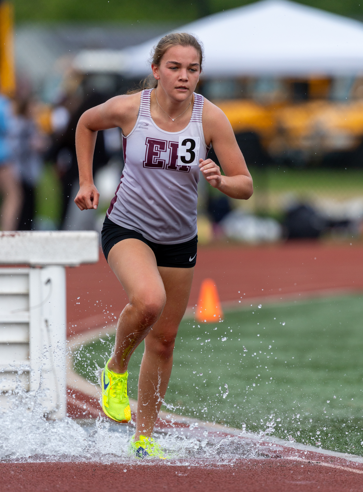 Greylynn Guyer improved upon her already school record in the 2,000-meter steeplechase last week.  RON ESPOSITO