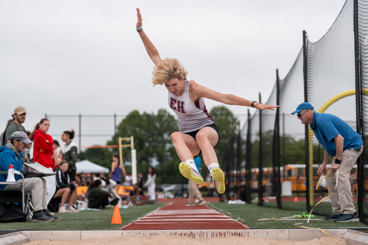 Leah McCarron in the long jump.  RON ESPOSITO