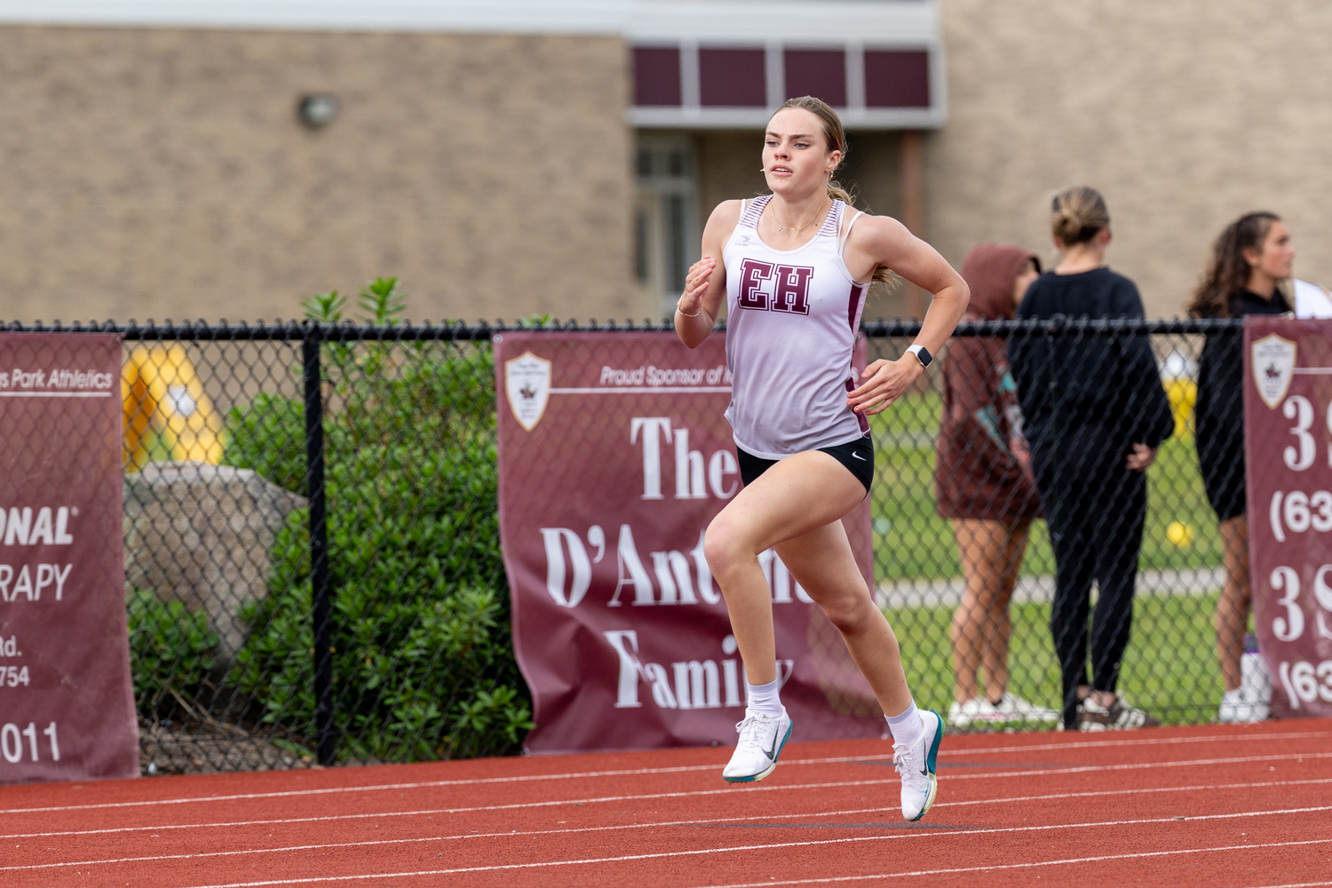 Vanessa Rizzo in the 400-meter dash.  RON ESPOSITO