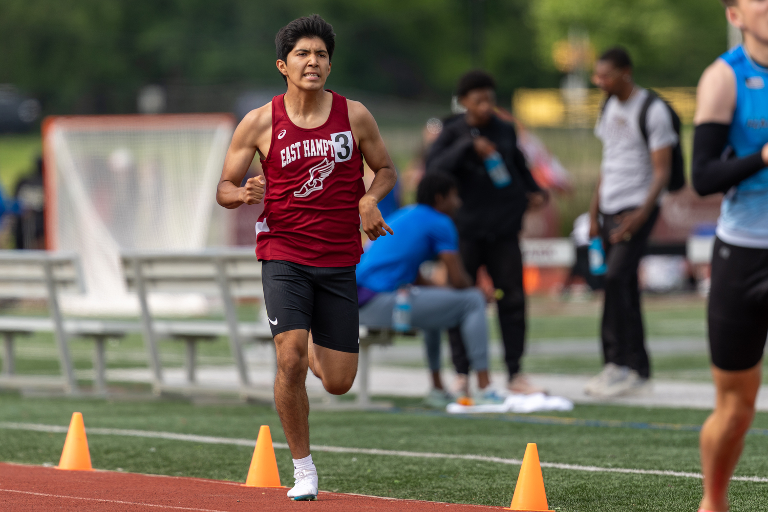 East Hampton junior Sean Perez in the 800-meter run.  RON ESPOSITO