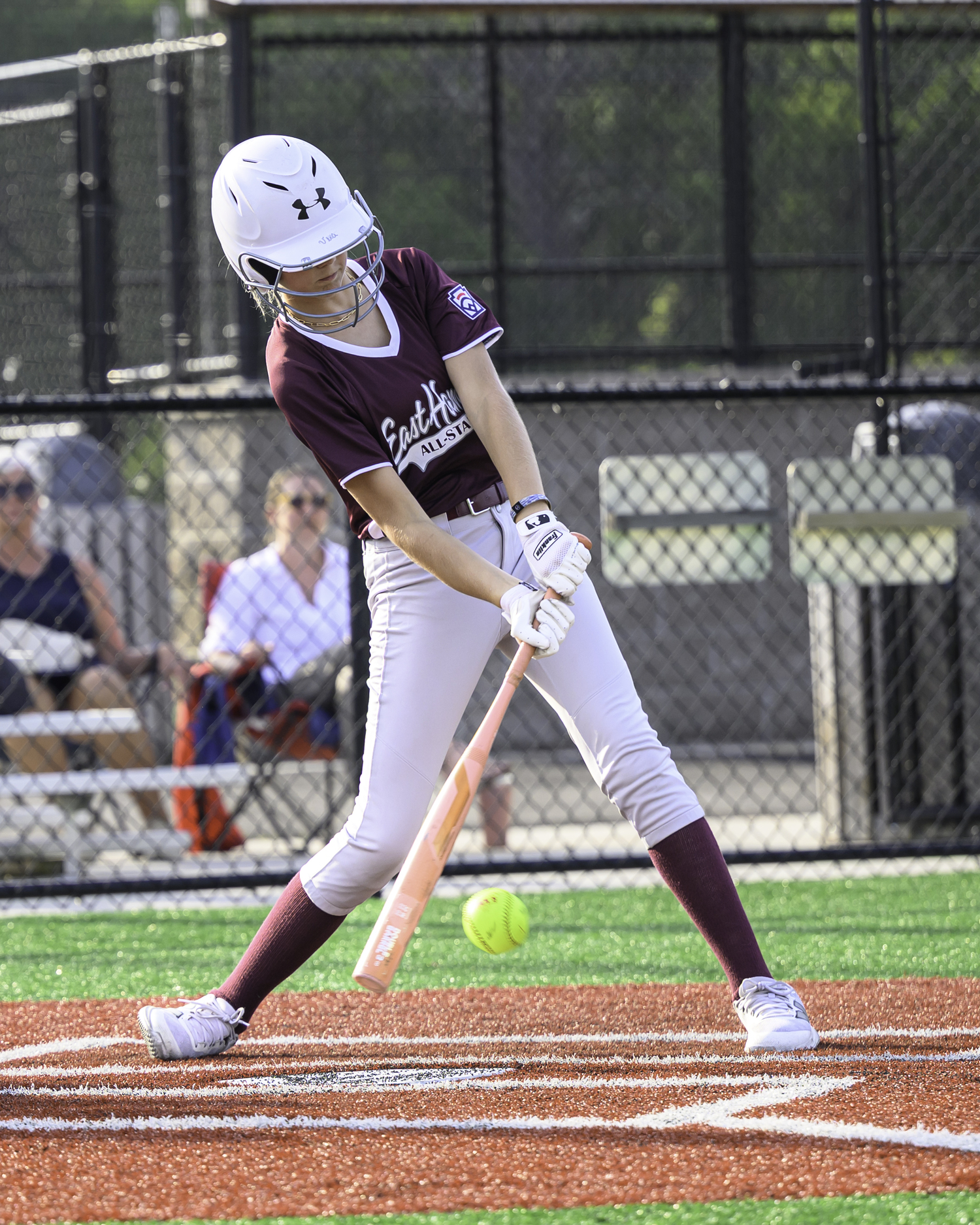 The East Hampton 12-and-under softball All-Stars defeated Hampton Bays, 15-0, at the Hon. Fred W. Thiele, Jr. Recreational Facility at Stephen Hands Path on Monday.  MARIANNE BARNETT