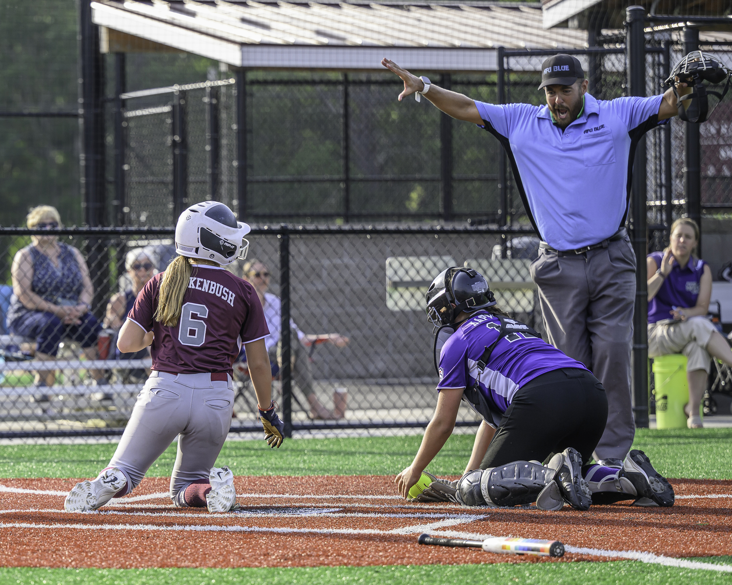 The East Hampton 12-and-under softball All-Stars defeated Hampton Bays, 15-0, at the Hon. Fred W. Thiele, Jr. Recreational Facility at Stephen Hands Path on Monday.  MARIANNE BARNETT