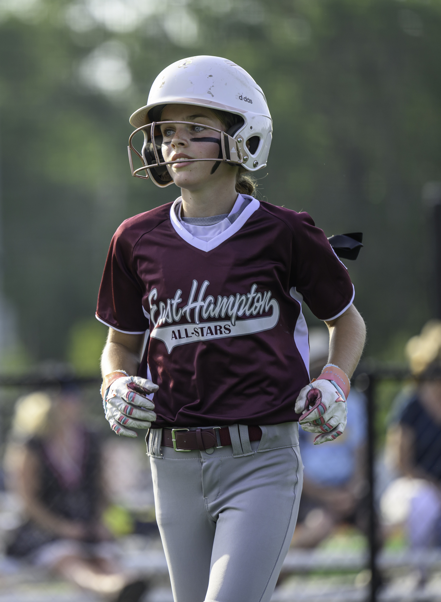 The East Hampton 12-and-under softball All-Stars defeated Hampton Bays, 15-0, at the Hon. Fred W. Thiele, Jr. Recreational Facility at Stephen Hands Path on Monday.  MARIANNE BARNETT