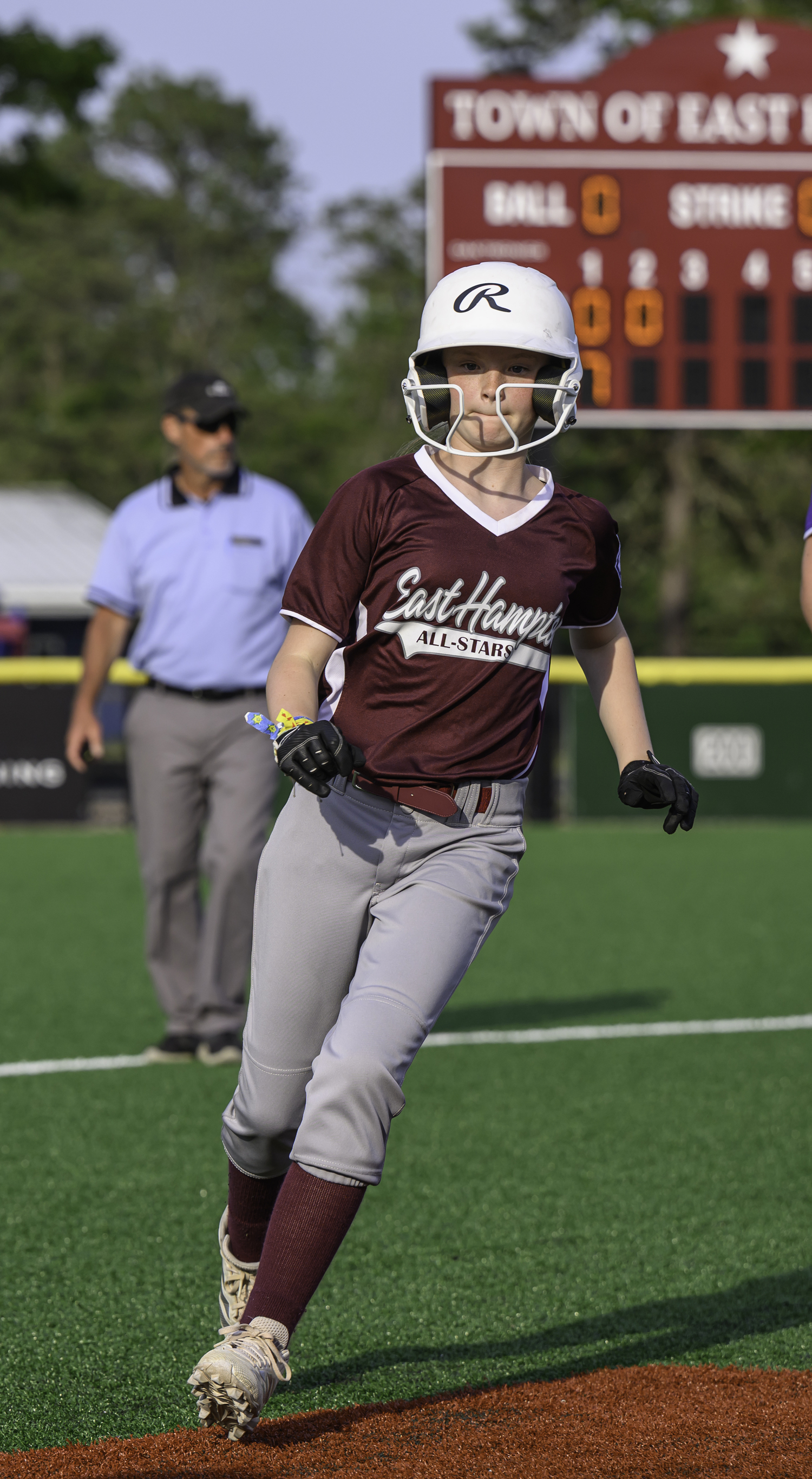 The East Hampton 12-and-under The East Hampton 12-and-under softball All-Stars defeated Hampton Bays, 15-0, at the Hon. Fred W. Thiele, Jr. Recreational Facility at Stephen Hands Path on Monday.  MARIANNE BARNETT