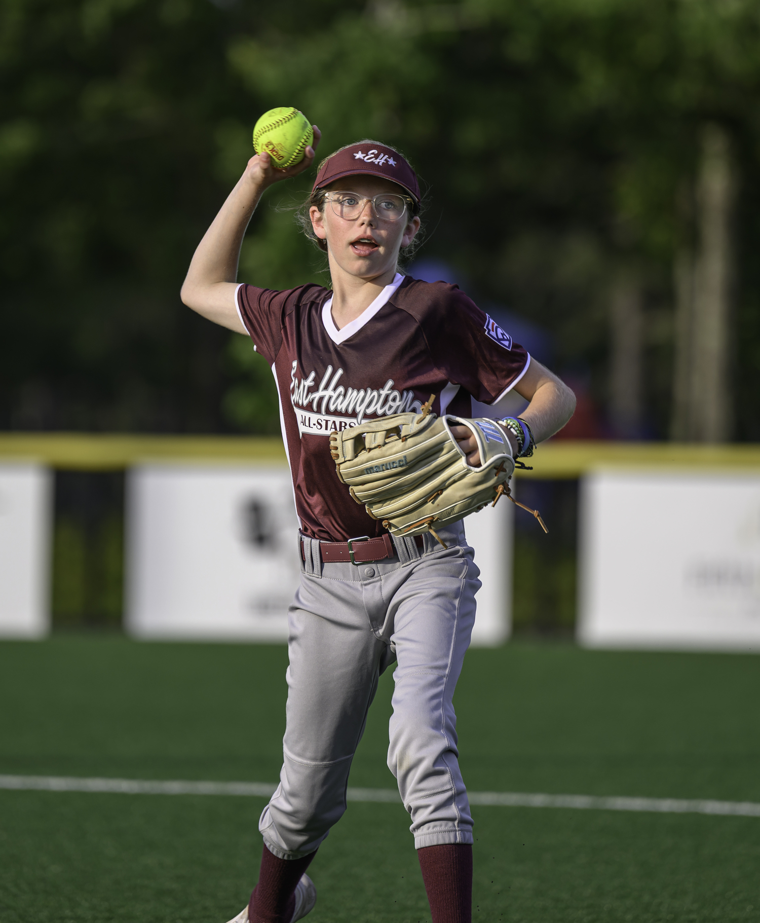 The East Hampton 12-and-under softball All-Stars defeated Hampton Bays, 15-0, at the Hon. Fred W. Thiele, Jr. Recreational Facility at Stephen Hands Path on Monday.  MARIANNE BARNETT