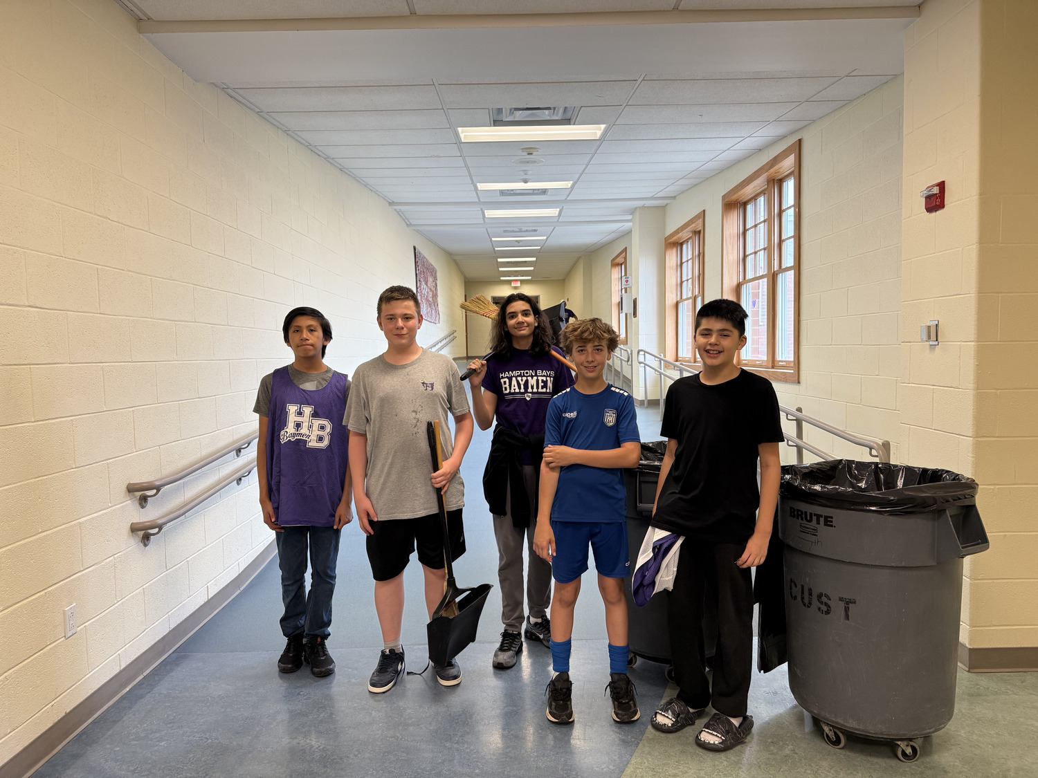 Hampton Bays Middle School students participated in a Volunteer Day of Service at various locations on June 7. COURTESY HAMPTON BAYS MIDDLE SCHOOL