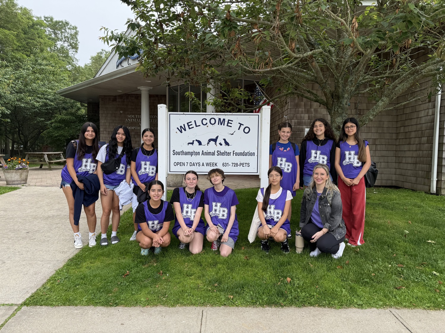 Hampton Bays Middle School students participated in a Volunteer Day of Service at various locations on June 7. COURTESY HAMPTON BAYS MIDDLE SCHOOL