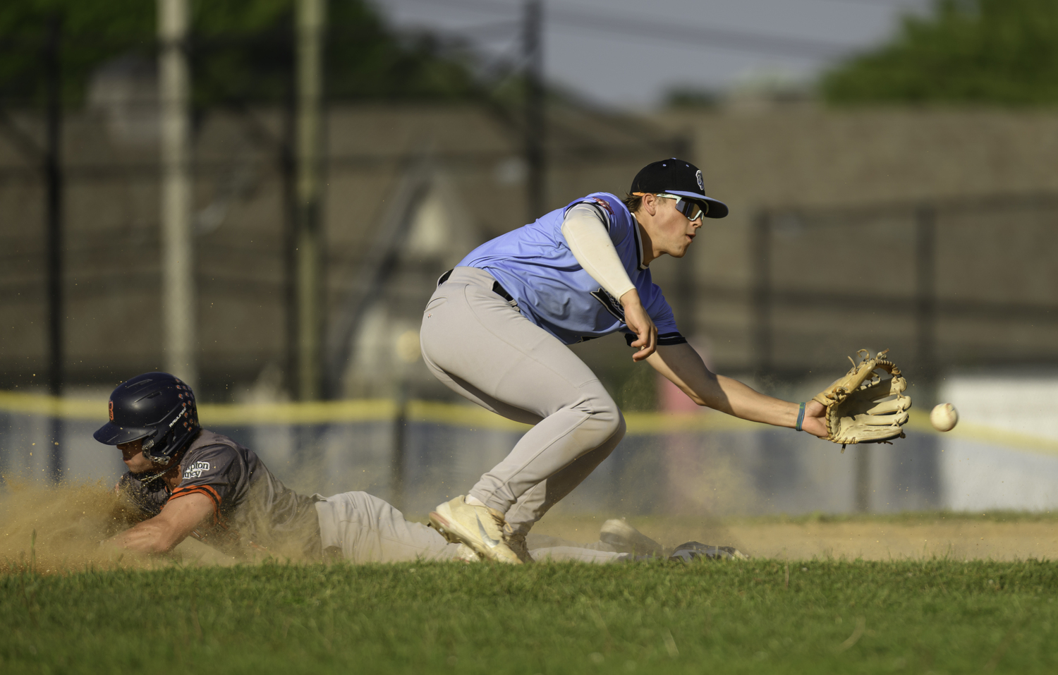 A Close play at second base.  MARIANNE BARNETT