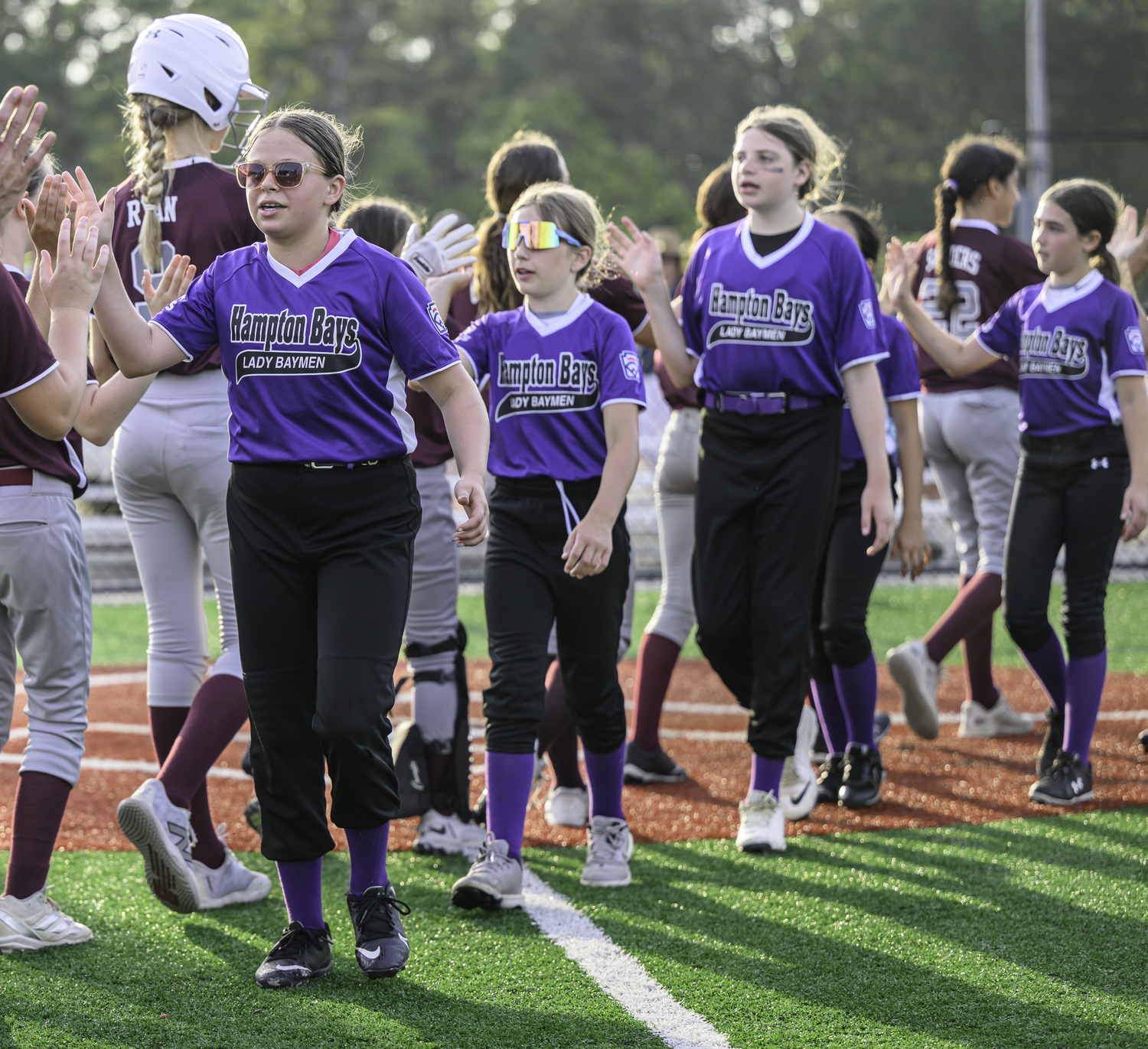 The Hampton Bays 12-and-under softball team played East Hampton at Stephen Hands Path Recreational Facility in Wainscott on Monday,  MARIANNE BARNETT