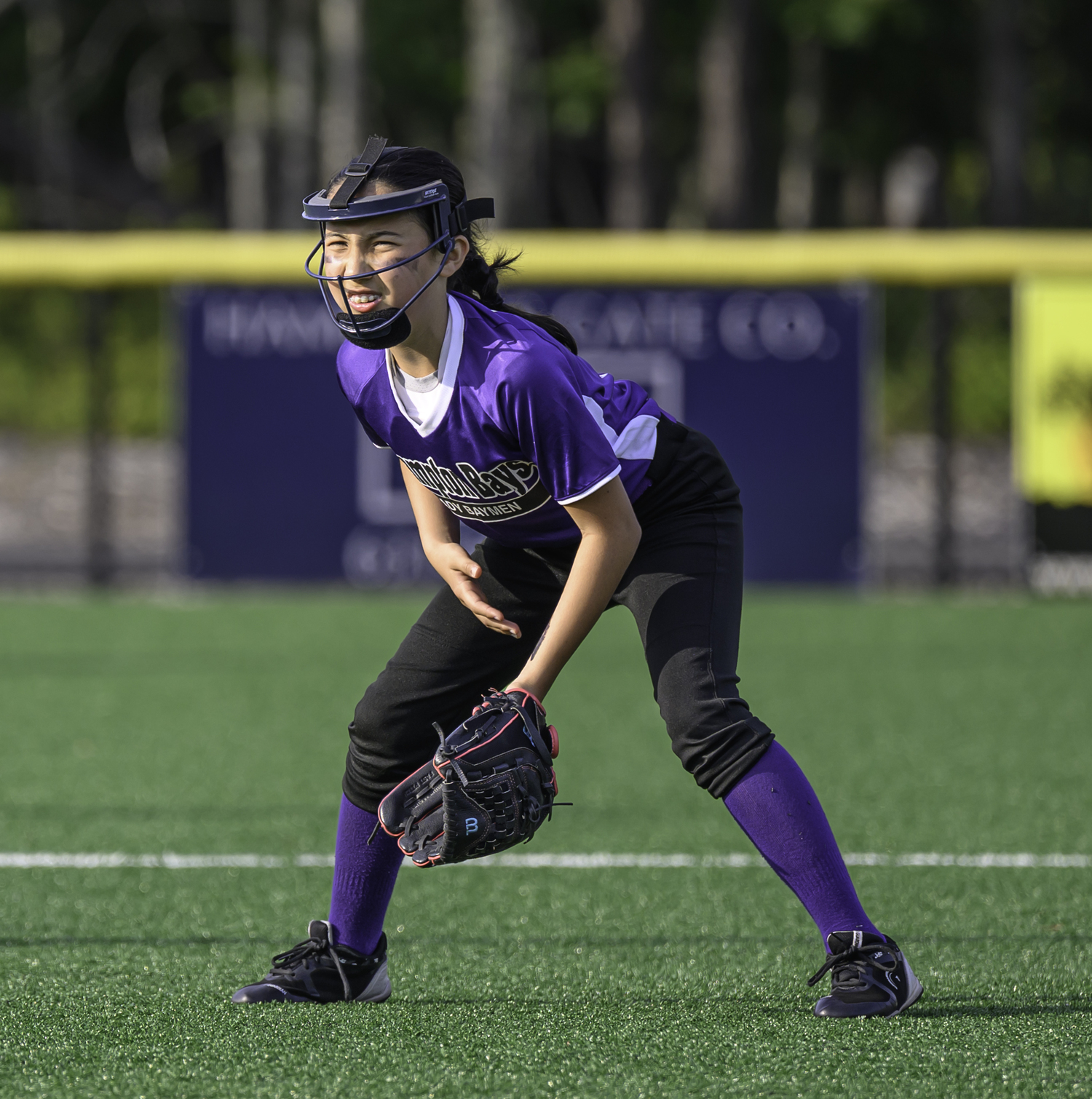 The Hampton Bays 12-and-under softball team played East Hampton at the Hon. Fred W. Thiele, Jr. Recreational Facility at Stephen Hands Path on Monday.  MARIANNE BARNETT