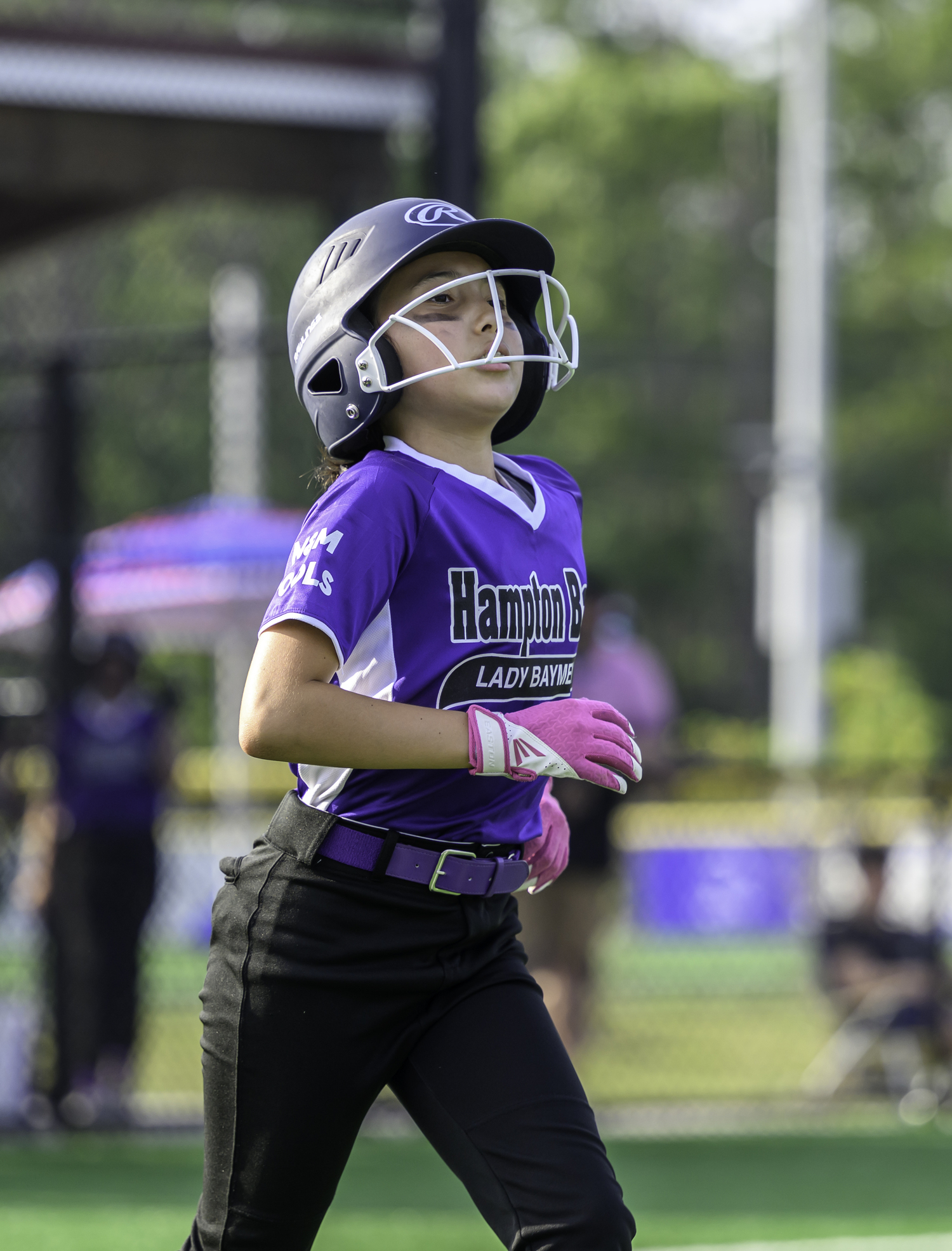 The Hampton Bays 12-and-under softball team played East Hampton at the Hon. Fred W. Thiele, Jr. Recreational Facility at Stephen Hands Path on Monday.  MARIANNE BARNETT