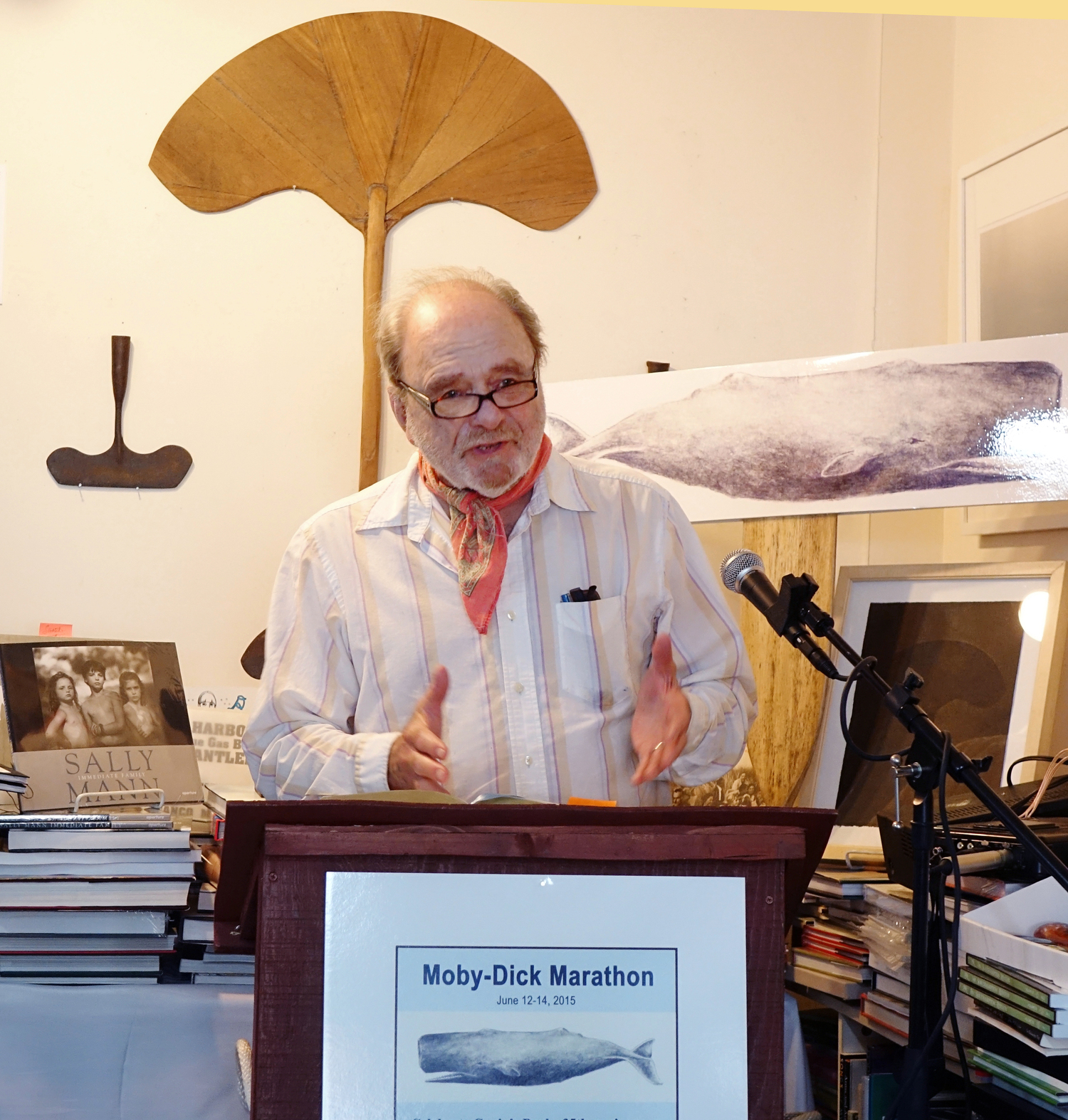 Harris Yulin participating at the 2015 Moby Dick Marathon hosted by Canio's Books in Sag Harbor. COURTESY KATHRYN SZOKA